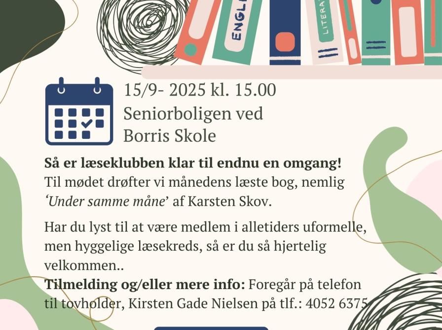Invitation til at være med i - Bøger i Borris - læsekreds