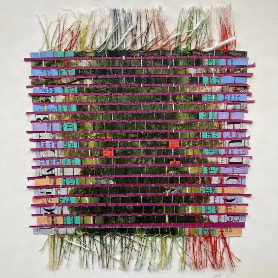 Udstilling af væver og billedkunstner Lene Abildgaard Knudsen, Lemvig på Skjern Bibliotek